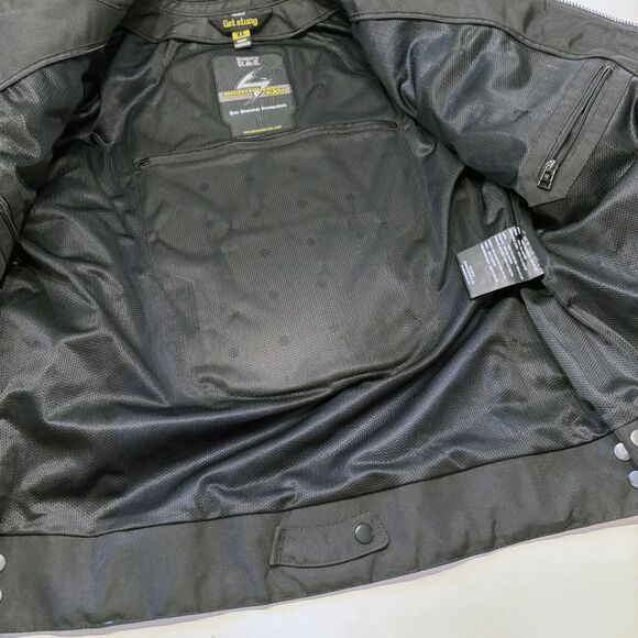 Scorpion Exo Burnout Blue Black FMF Team Cycle Motorcycle Riding Jacket Size XL - Picture 12 of 16